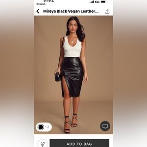 Lulu’s Vegan leather pencil skirt